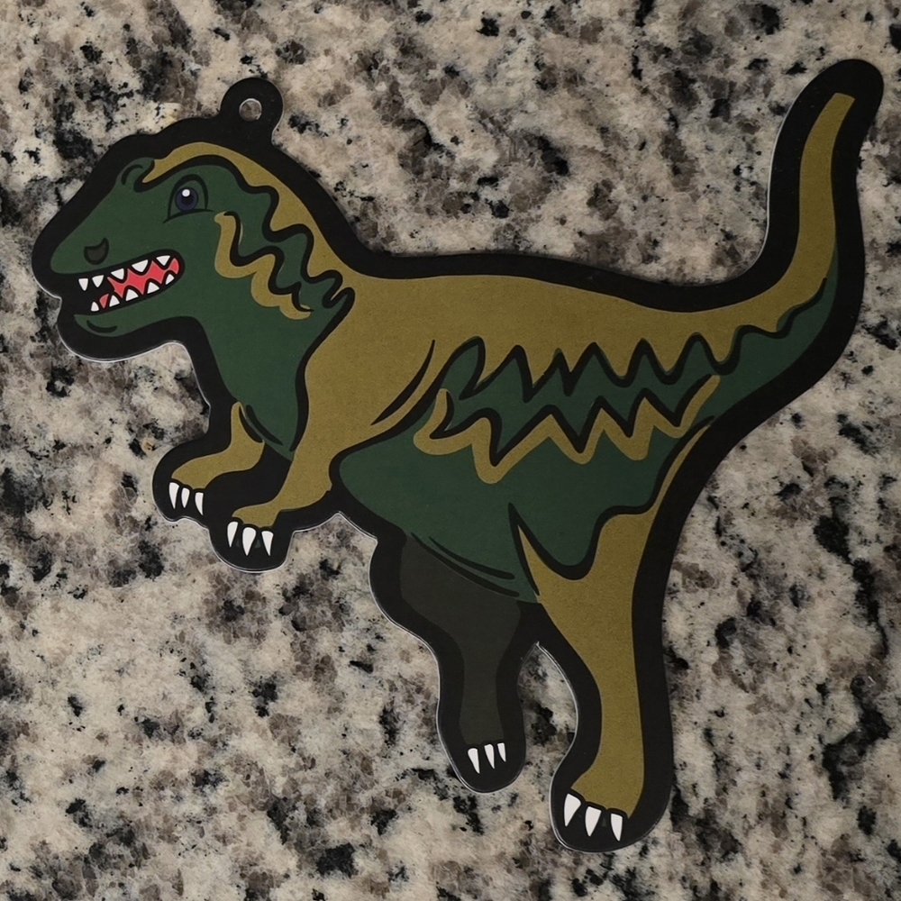Coach Dinosaur Rexy Gift Tag With Chain